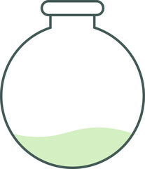 Flask for chemical preparations for decoration and design.