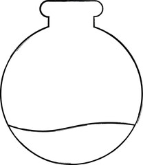 Flask for chemical preparations for decoration and design.