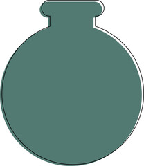 Flask for chemical preparations for decoration and design.