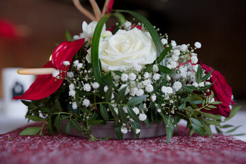 Bouquet de fleur décoratif pour table des mariés
