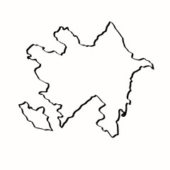 Azerbaijan - outline of the country map