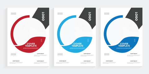 Corporate business a4 brochure cover graphic layout, vector geometric shape commercial book cover design, modern annual report, media kit, magazine layout