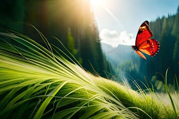 butterfly on meadow