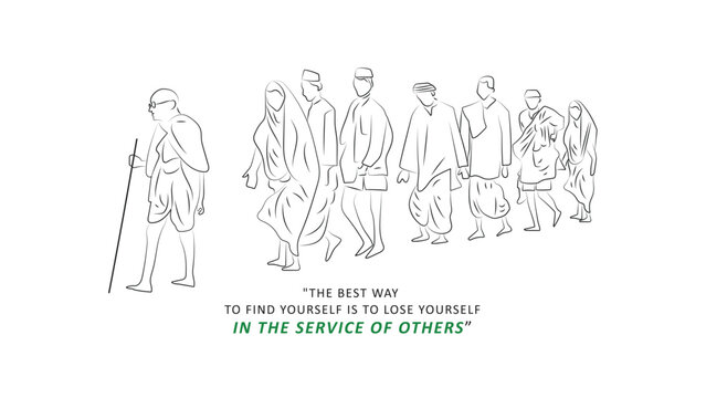 Gandhi Jayanti Poster Design With Quote
