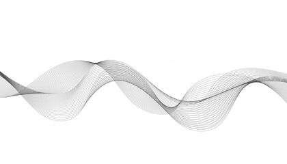 Abstract vector background with smooth color waves. Smoke wavy lines. Gray waves vector illustration. Design elements. Waves background.