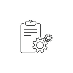 Clipboard Related Vector Line Icon