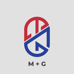 Letter Mg Logo. creative letter logo design 