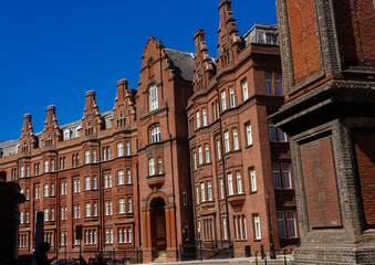 Fototapeta premium A row of beautiful brick buildings 