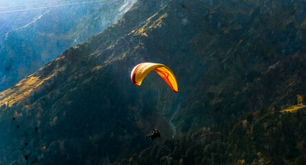 paraglider in the mountains