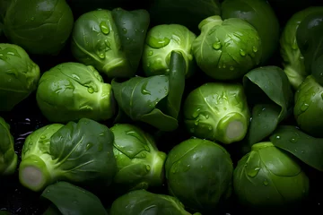 Fototapeten Green Brussels Sprouts © Niko