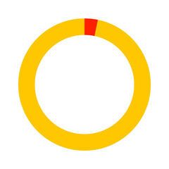 Colorful pie charts. Ux percent download, dashboard for app, web. 