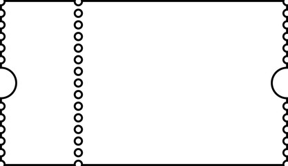 Ticket template. Concert ticket, lottery coupons, coupon vector