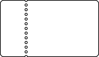 Ticket template. Concert ticket, lottery coupons, coupon vector