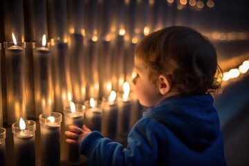 Happy Hanukkah Concept. Hanukkah Background. Hanukkah Theme. Generative Ai.