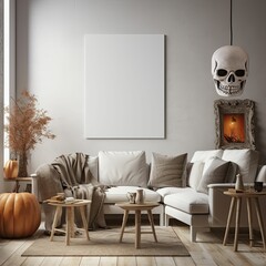 modern living room interior mockup