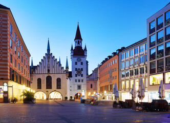Fototapeta na wymiar Old Town Hall at Marienplatz Square in Munich, Germany