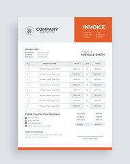 Creative modern business invoice template design