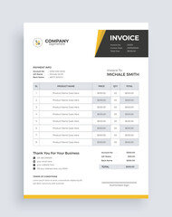 simple modern invoice design template
