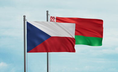 Belarus and Czech Republic flag