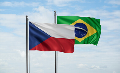 Brazil and Czech Republic flag
