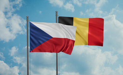 Belgium and Czech Republic flag
