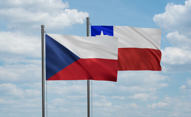 Chile and Czech Republic flag