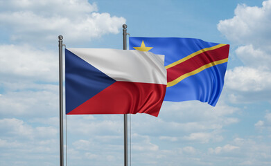Congo and Czech Republic flag