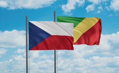 Congo and Czech Republic flag