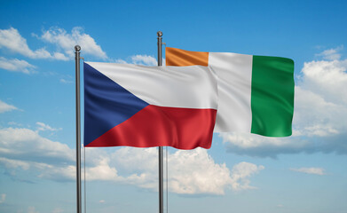 Cuba and Czech Republic flag