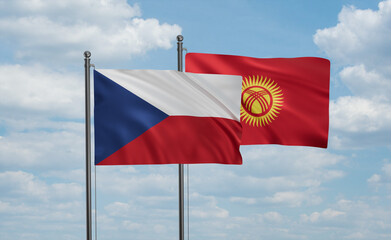 Kyrgyzstan and Czech Republic flag