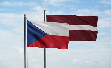 Latvia and Czech Republic flag
