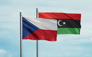 Libya and Czech Republic flag