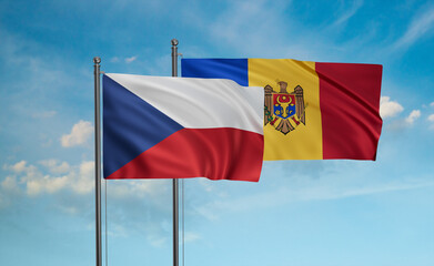 Moldova and Czech Republic flag