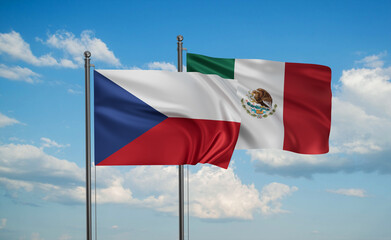 Mexico and Czech Republic flag