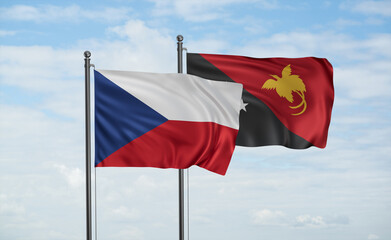 Papua New Guinea and Czech Republic flag