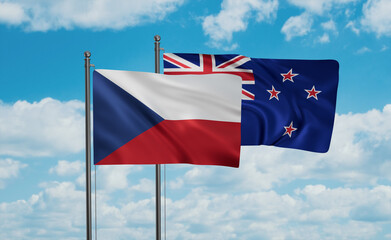 New Zealand and Czech Republic flag
