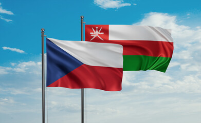 Oman and Czech Republic flag