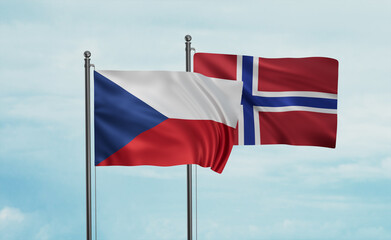 Norway and Czech Republic flag