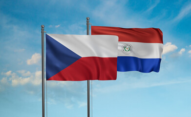 Paraguay and Czech Republic flag