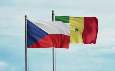 Senegal and Czech Republic flag