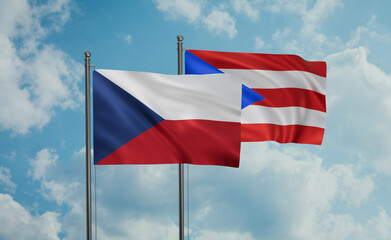 Puerto Rico and Czech Republic flag