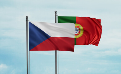 Portugal and Czech Republic flag