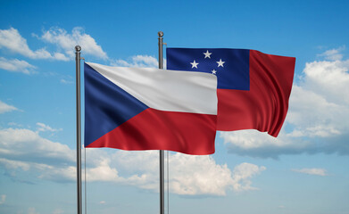 Samoa and Czech Republic flag