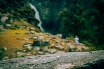 stone surface in the mountains