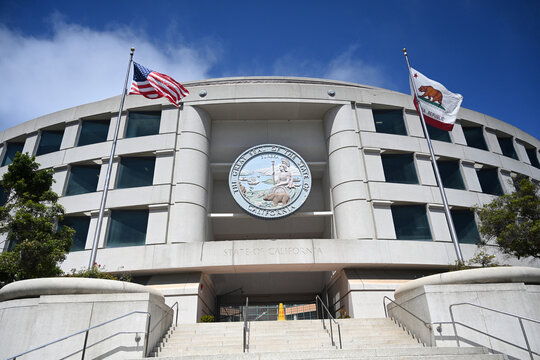 San Francisco, California, USA - July 25, 2023: Headquarters Building Of California Public Utilities Commission In San Francisco, State Of California.