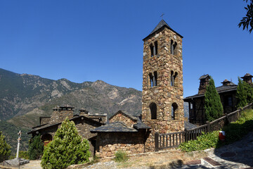 Fototapeta na wymiar church of Auvinya (Aubinya) Andorra