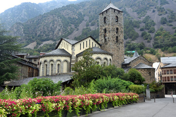Sant Esteve church, Andorra la Vella, Andorra - obrazy, fototapety, plakaty