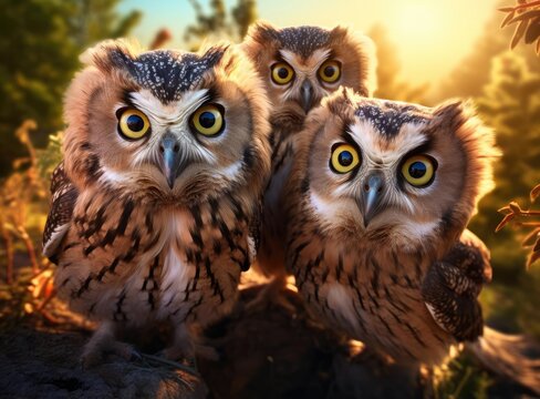 A group of owls