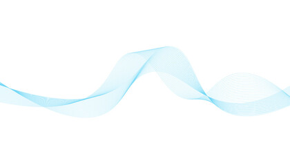 Abstract vector background with smooth color waves. Smoke wavy lines. Blue wave vector illustration. Design elements.