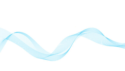 Abstract vector background with smooth color waves. Smoke wavy lines. Blue wave vector illustration. Design elements.